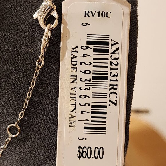 Brand New!! NADRI| Double Gum drop Pendant|Cubic Zirconia|Crystal Necklace - Picture 5 of 9